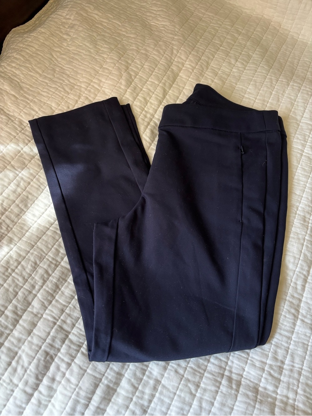 LOFT Navy Ponte Slim Ankle Pants